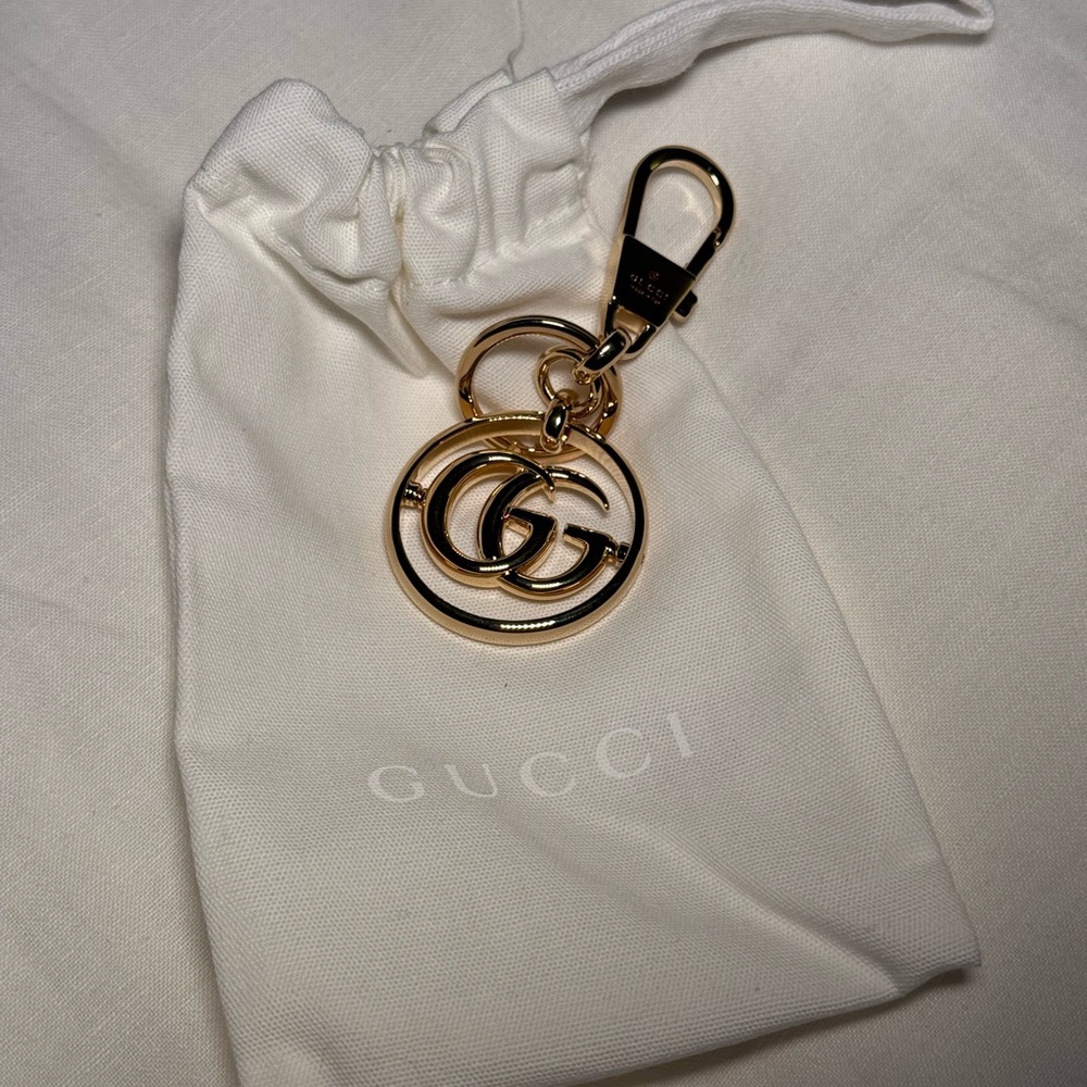 Gucci Gold GG Keychain